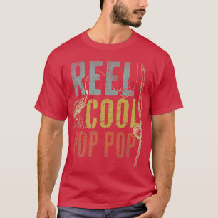 T-shirt Mens Retro Vintage bobine Cool Pop Pop Pêche Faune
