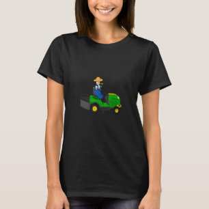T-shirt Mens Riding tondeuse de pelouse pour hommes Garden