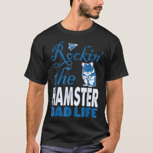 T-shirt Mens Rockin Le Hamster Papa Fête des pères de vi