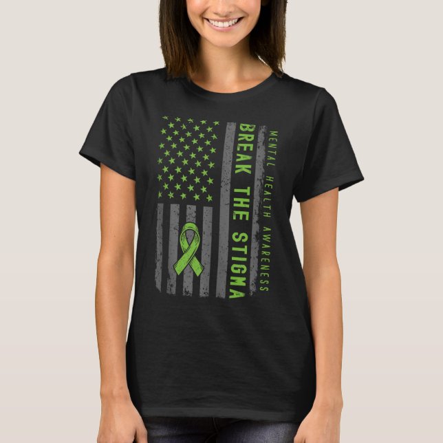 T-shirt Mens Santé Mentale S Combattre La Stigmatisation S (Devant)