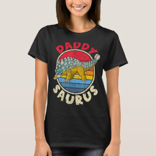 T-shirt Mens Saurus Daddy I Ankylosaurus Dinosaur I Famill