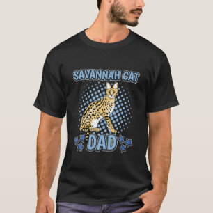 T-shirt Mens Savannah Chat Papa papa Fête des pères Sava