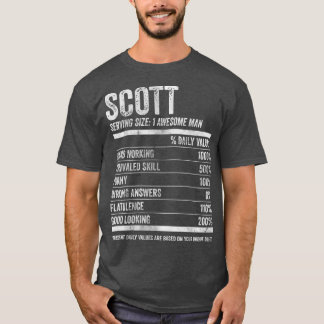 T-shirt Mens Scott Nutrition Nom personnalisé Nom amusant