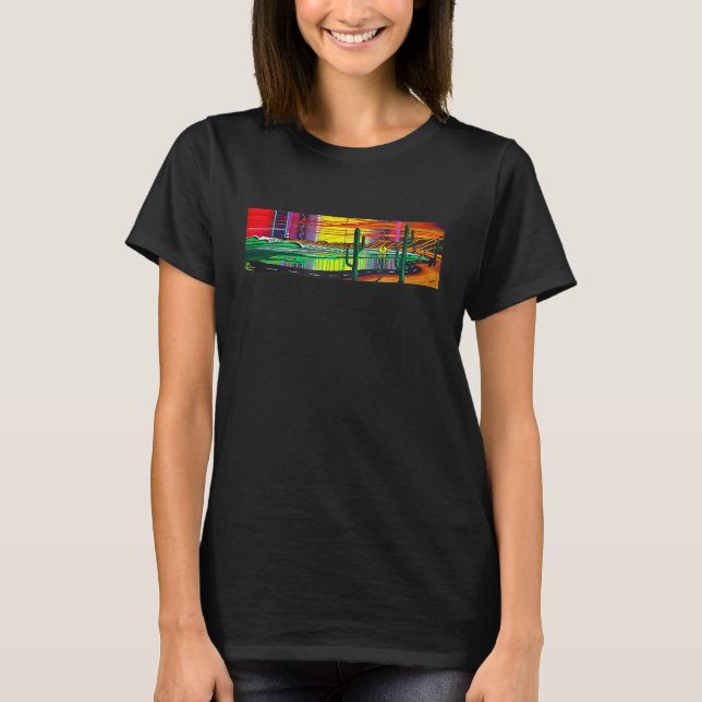 T-shirt Mens Serape Highway Surf Art (Devant)