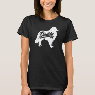 T-shirt Mens Shetland Sheepdog Daddy Papa Pères De Shetl