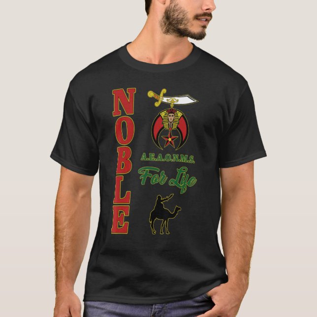 T-shirt Mens Shriners Noble Pour La Vie Mystique Shine Mas (Devant)