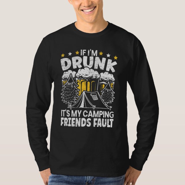 T-shirt Mens Si Je Suis Coupable Son Camping Mes Amis Faul (Devant)