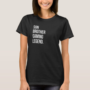 T-shirt Mens Son Frère Jeux Légende Ordinateur Jeu Vide