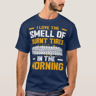 T-shirt Mens Street Drag Racer J'Aime L'Odeur De Burnt