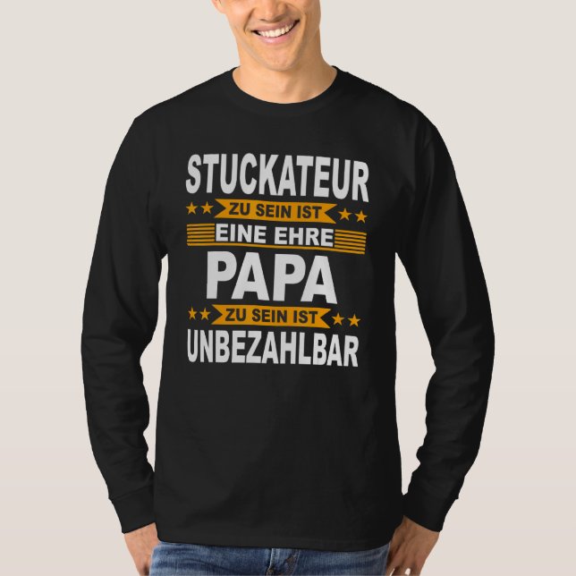 T-shirt Mens Stucco Plaster Papa Artiste Père Stucco P (Devant)