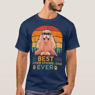 T-shirt Mens Style Rétro Meilleur Cocker Espagnol Papa Jam