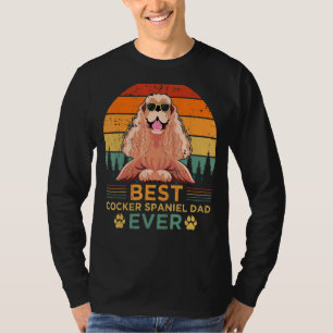 T-shirt Mens Style Rétro Meilleur Cocker Espagnol Papa Jam