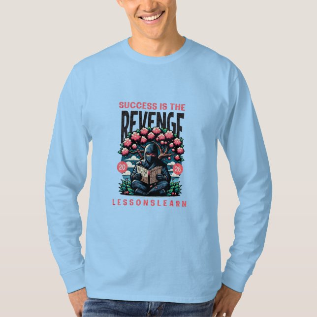 T-SHIRT MEN'S SUCCESS REVENGE LESSONS LEARN LONG SLEEVE  (Devant)