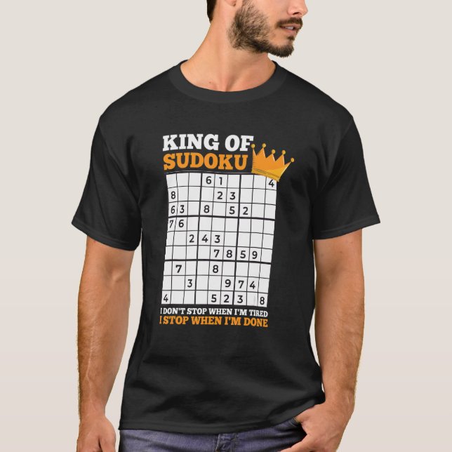 T-shirt Mens Sudoku Puzzle Résoudre Pour Un Maître Sudoku (Devant)