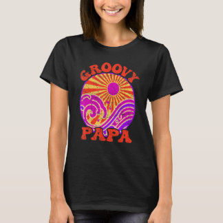 T-shirt Mens Super Papa les années 70 Nostalgie esthétique