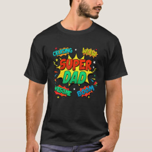 T-shirt Mens Superhero Papa Costume Pour Hommes Comic Book
