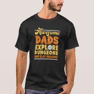 T-shirt Mens Tabeletop Papa Explore Dungeons Slay Dragons 