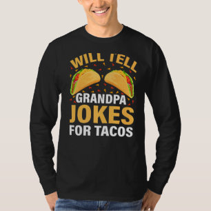 T-shirt Mens Taco Va Raconter À Grand-Père Des Blagues Pou