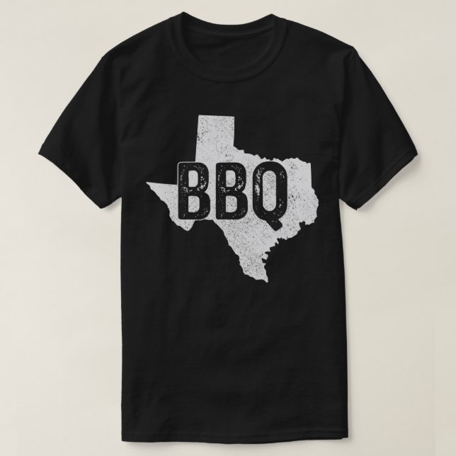 T-shirt Mens Teas BBQ Grill Chef State Map Teas Barbecu (Design devant)