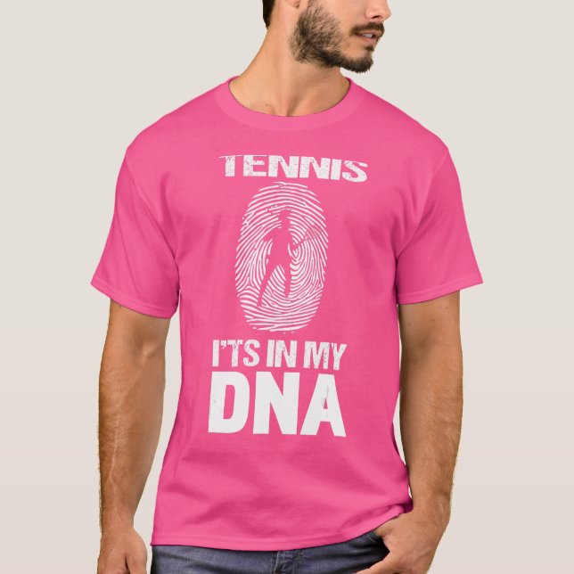 T-shirt Mens Tennis Dans Mon Dna Tennis Joueur Hommes (Devant)