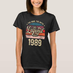 T-shirt Mens The Man The Myth The Legend Depuis 1989 Anniv