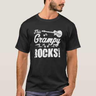 T-shirt Mens This Grampy Rocks - Guitar Rock and Roll Funn