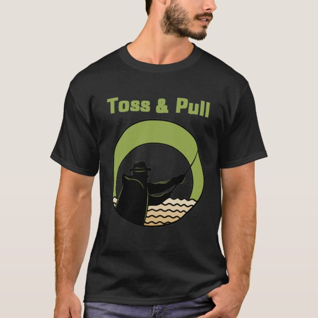 T-shirt Mens Toss And Pull  Fishing  2 (Devant)