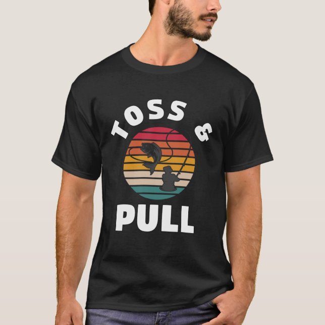 T-shirt Mens Toss And Pull  Fishing  4 (Devant)