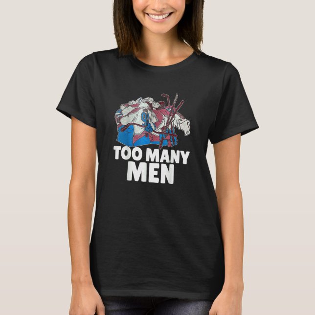 T-shirt Mens Trop D'Hommes Pour Toute Personne Qui S'Ident (Devant)