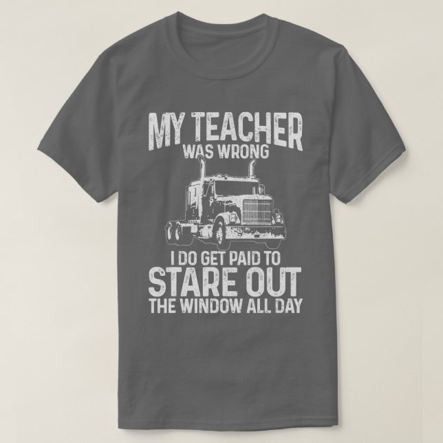 T-shirt Mens Truck Driver Trucker Big Rig Funny Dire Quo (Design devant)