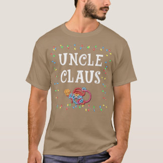 T-shirt Mens Uncle Claus Santa Christmas Lights Xmas Famil