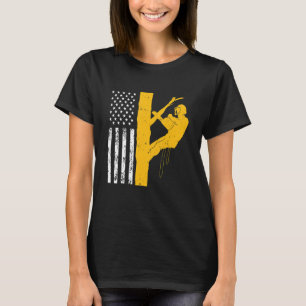 T-shirt Mens Us Flag Tree Climat