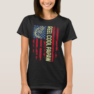 T-shirt Mens Usa Patriotic Reel Cool Papaw Pour Best Daddy