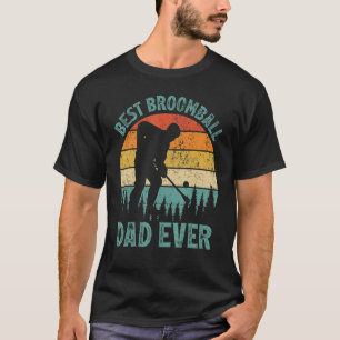 T-shirt Mens Vintage Best Broomball Papa Jamais Fête des p