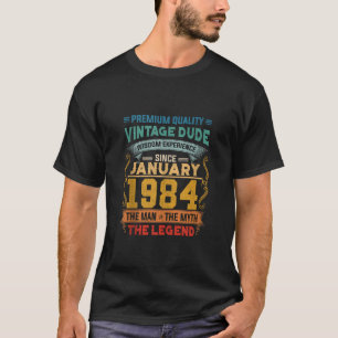T-shirt Mens Vintage janvier 1984 Awesome 40e anniversaire