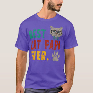 T-shirt Mens Vintage meilleur chat Papa Jamais Bump Fit s