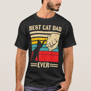 T-shirt Mens Vintage Meilleur Chat Papa Jamais Chat Papa P