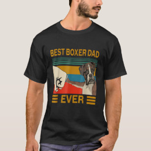T-shirt Mens Vintage Meilleur Chien Boxe Papa Jamais Bump