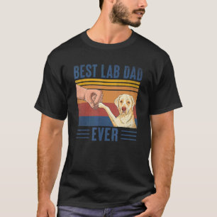 T-shirt Mens Vintage Meilleur Lab Papa Jamais Rétro Labrad