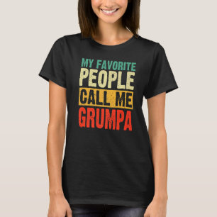 T-shirt Mens Vintage Mes Gens Favoris M'Appelent Grumpa Fa