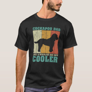 T-shirt Mens Vintage Retro Cockapoo Papa Comme Un Papa Rég