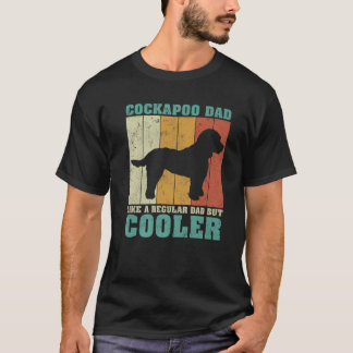 T-shirt Mens Vintage Retro Cockapoo Papa Comme Un Papa Rég