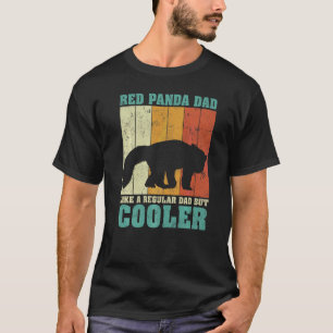 T-shirt Mens Vintage Rétro Rouge Panda Papa Comme Un Da Ré