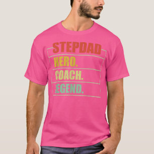 T-shirt Mens Vintage Stepdad Hero Coach Légende Stepdad Fa