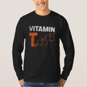 T-shirt Mens Vitamin Testosteron Bodybuilding Salle De Fit