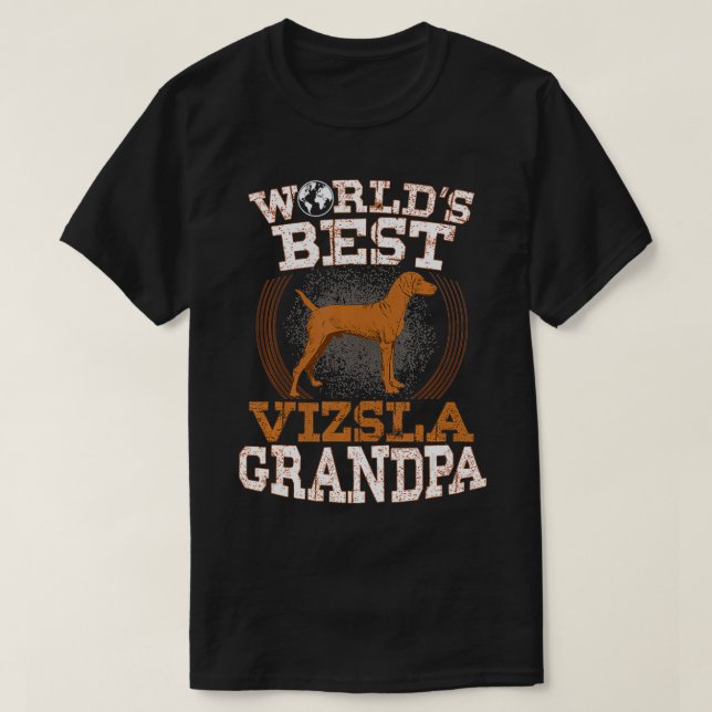 T-shirt Mens Vizsla Grandpa Best Grandpa Chien Grandpa Cad (Design devant)