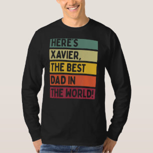 T-shirt Mens Voici Xavier Le meilleur papa du monde Fathe