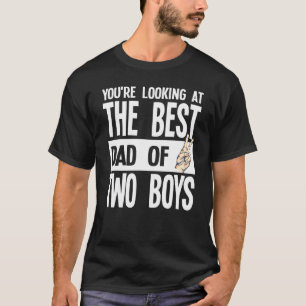 T-shirt Mens Vous Regardez Le Meilleur Papa De Deux Garçon