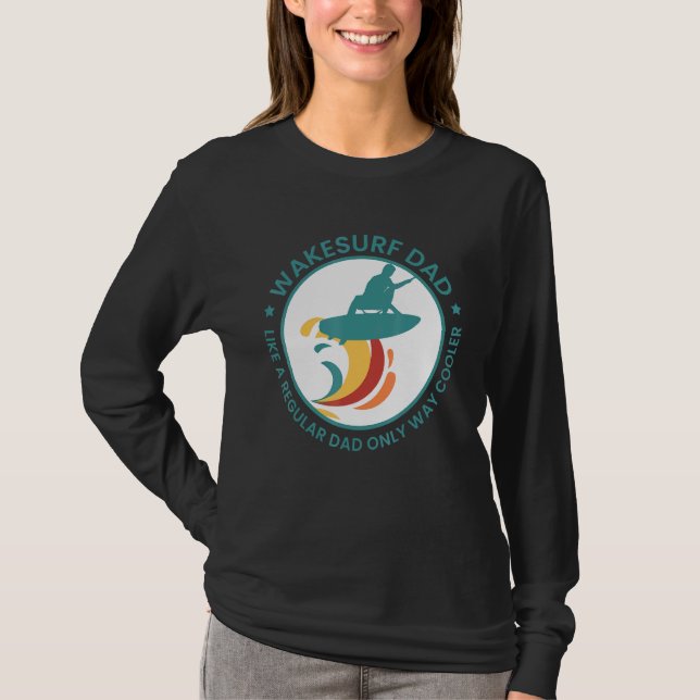 T-shirt Mens Wakesurf Papa Wakeboard Wakeboard Surf W (Devant)