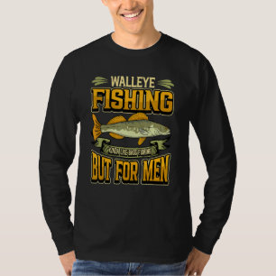 T-shirt Mens Walleye Fishing Pêcheur Rod Walleye Sea Cha